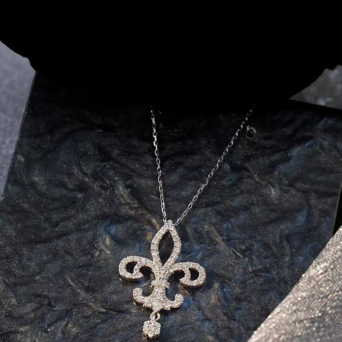 14k Gold 0.43 Ct Natural H Diamond Necklace - 3