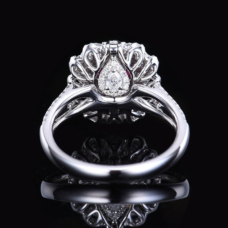 14k Gold 2.32 Ctw Natural Ruby & Diamond Ring/pendant( Without Chain ) - 6