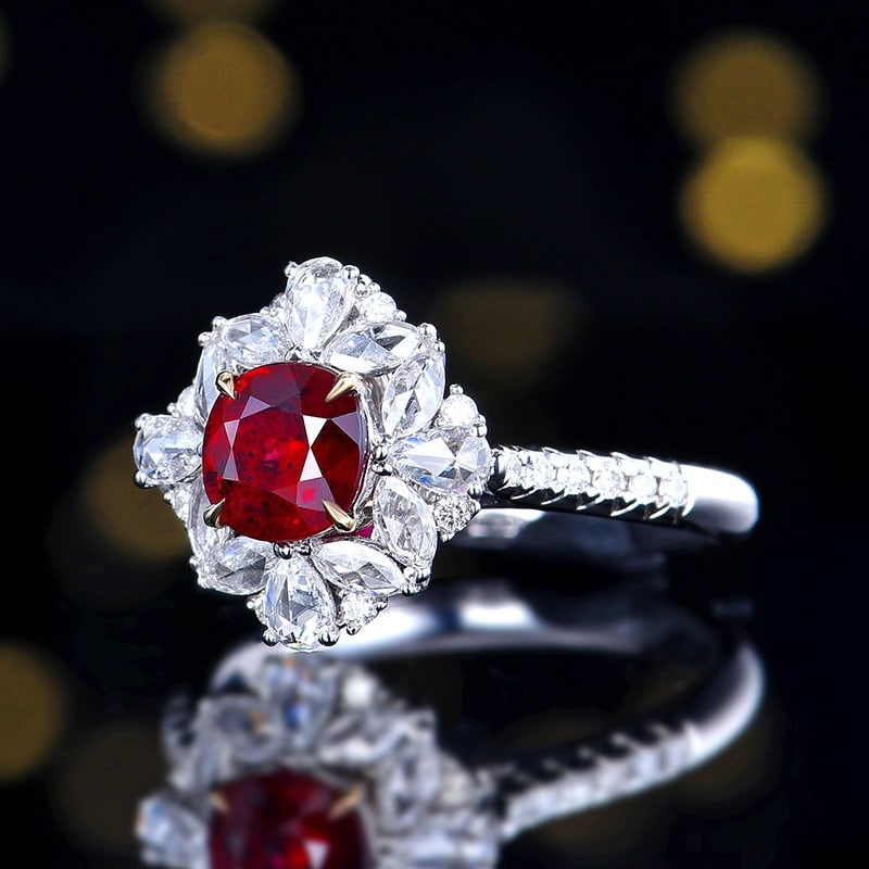 14k Gold 1.76 Ctw Natural Ruby & Diamond Ring/pendant( Without Chain ) - 2