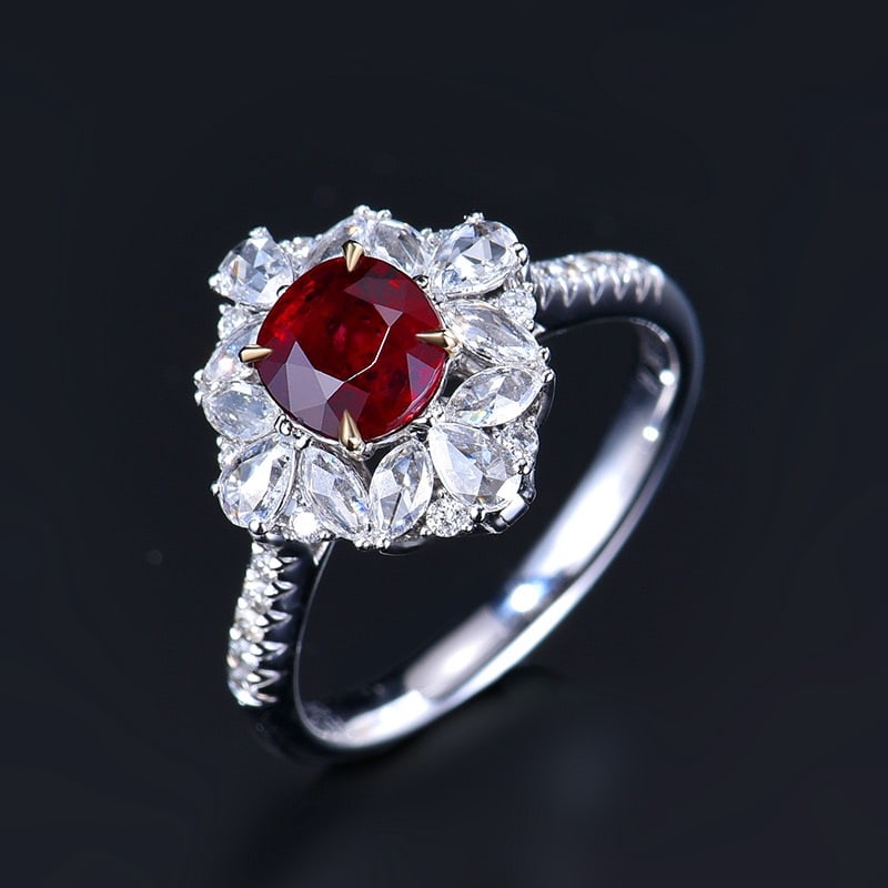 14k Gold 1.76 Ctw Natural Ruby & Diamond Ring/pendant( Without Chain ) - 3