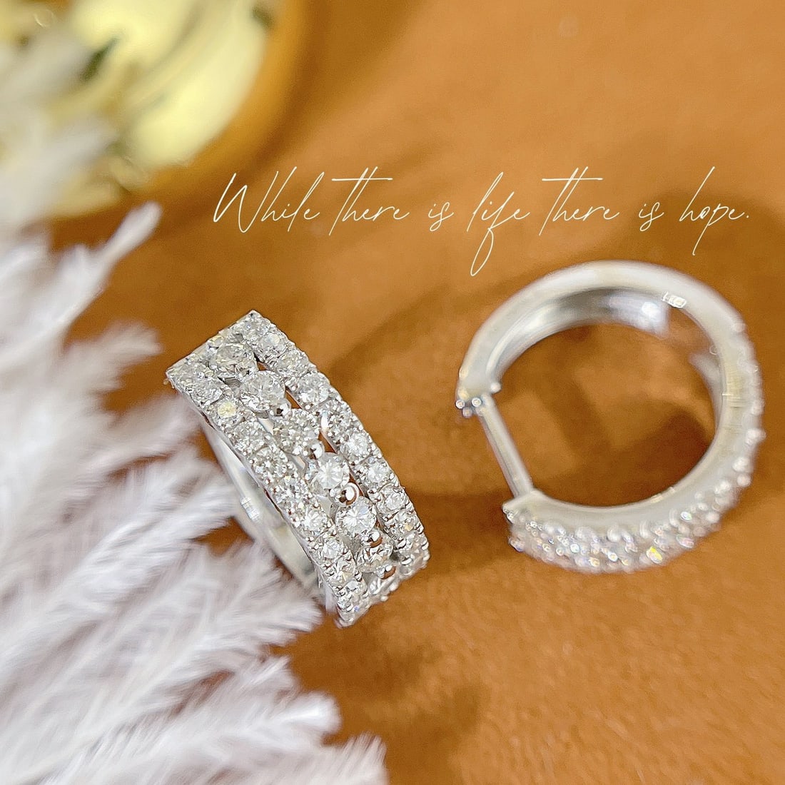 14k Gold 1 Ct Natural H Diamond Earrings - 4