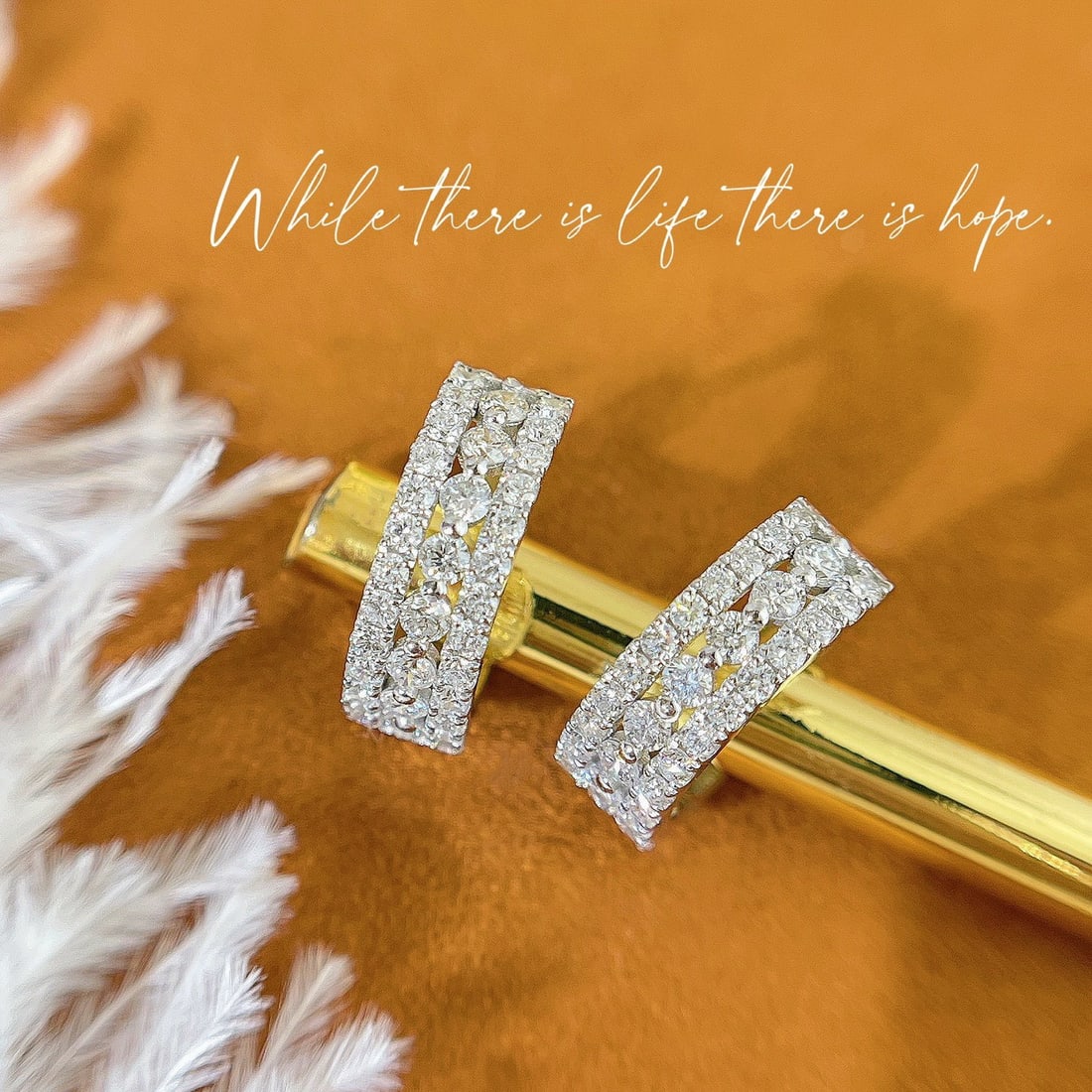 14k Gold 1 Ct Natural H Diamond Earrings - 9