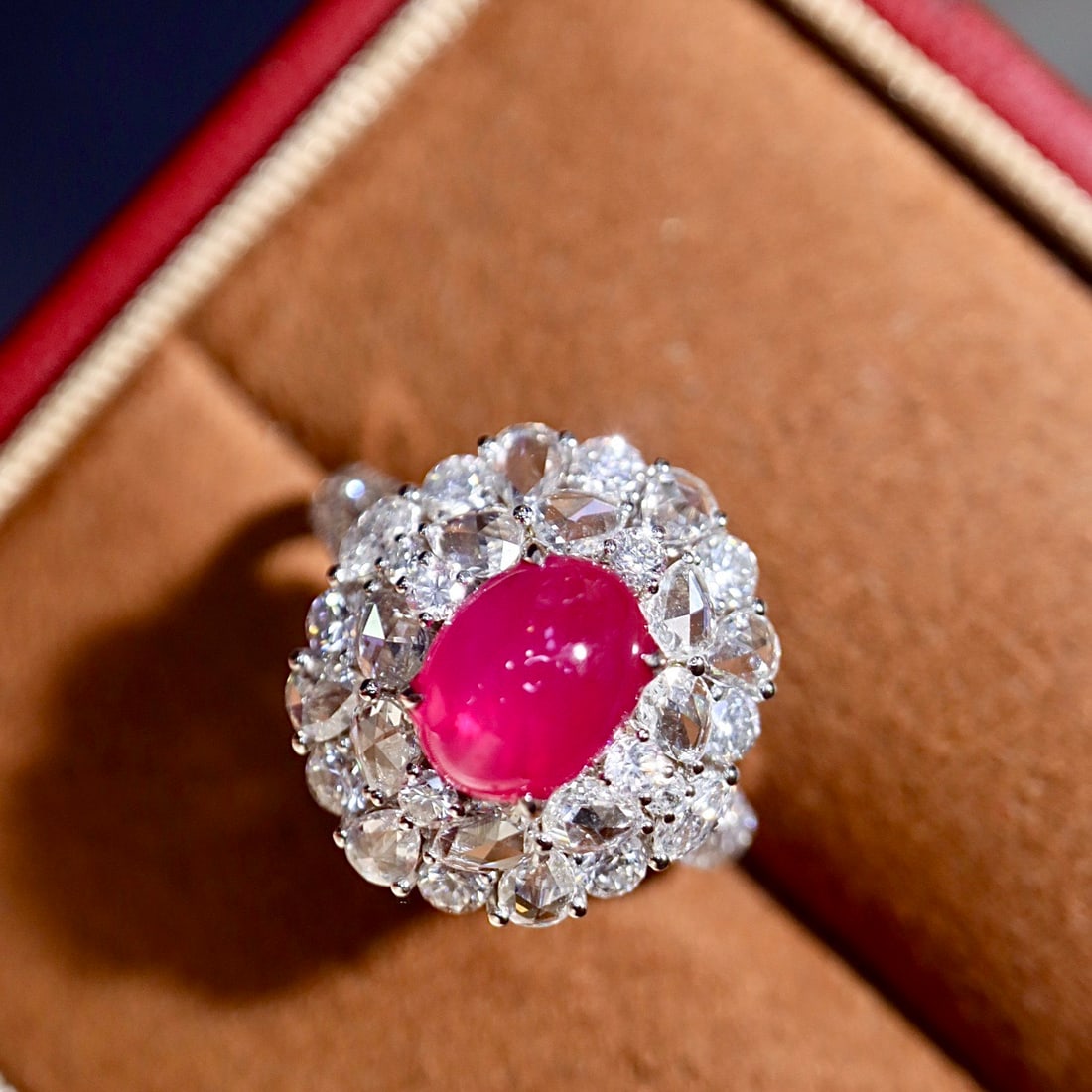 14k Gold 4.07 Ctw Natural Ruby & Diamond Ring - 6