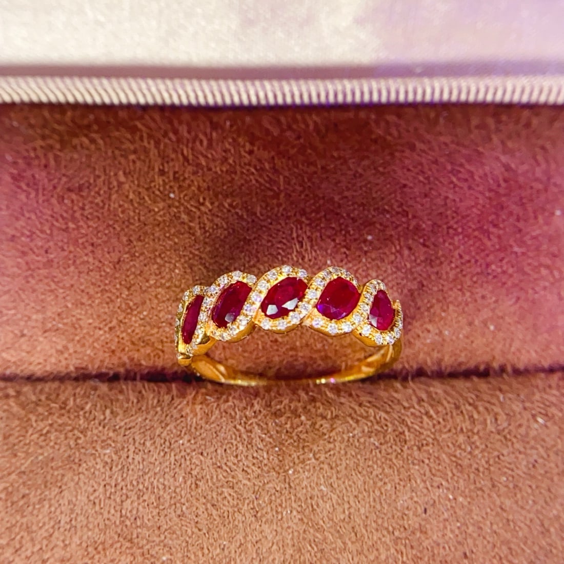 14k Gold 1 Ct Natural Ruby & Diamond Ring - 2