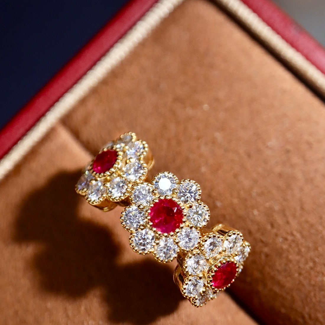 14k Gold 1.75 Ctw Natural Ruby & Diamond Ring - 5