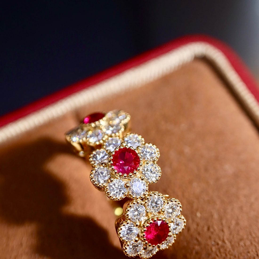 14k Gold 1.75 Ctw Natural Ruby & Diamond Ring - 6