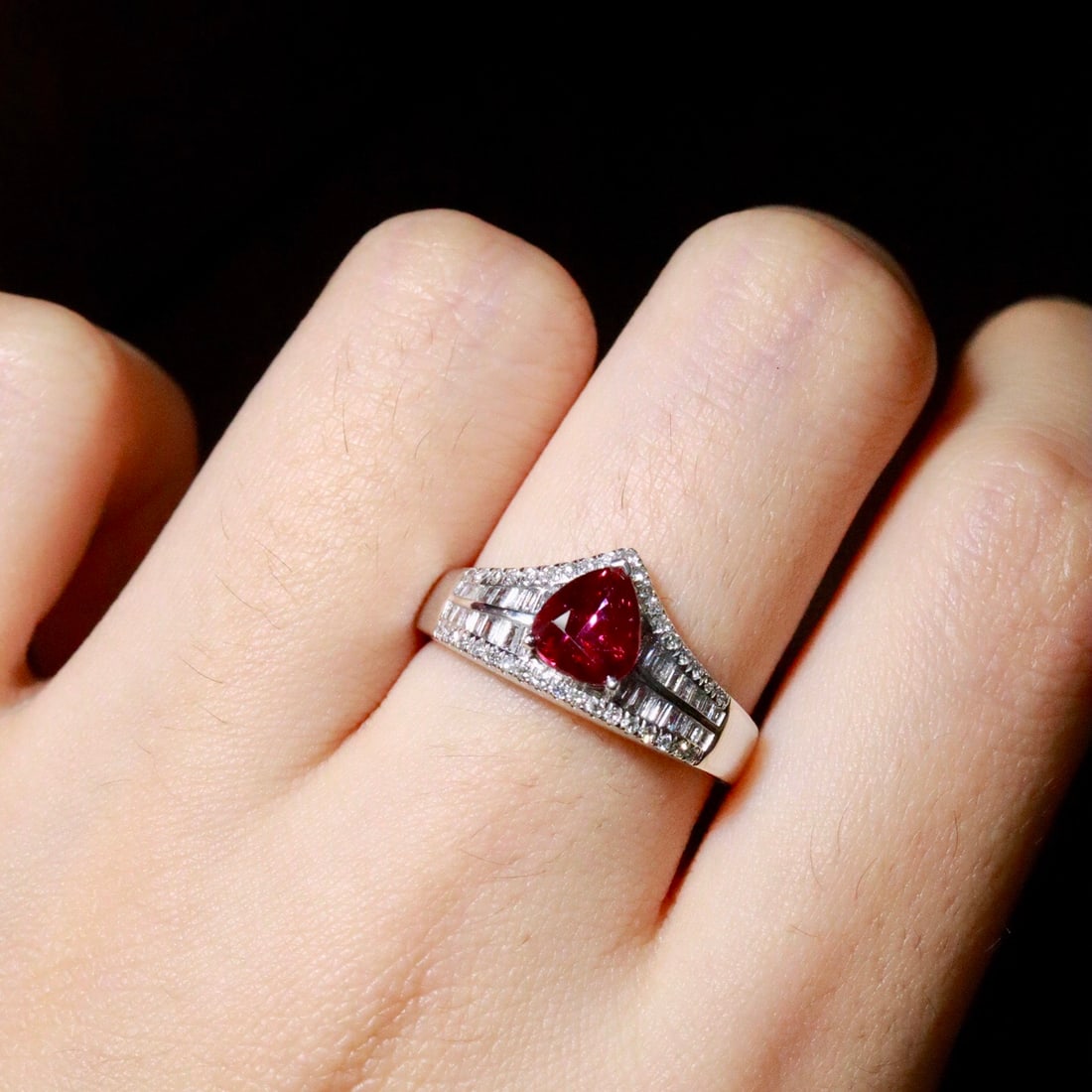 14k Gold 1.39 Ctw Natural Ruby & Diamond Ring - 5