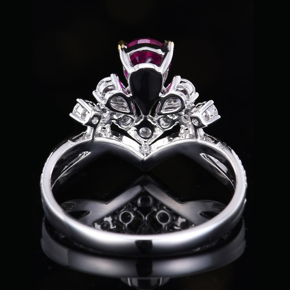 14k Gold 1.39 Ctw Natural Ruby & Diamond Ring - 3