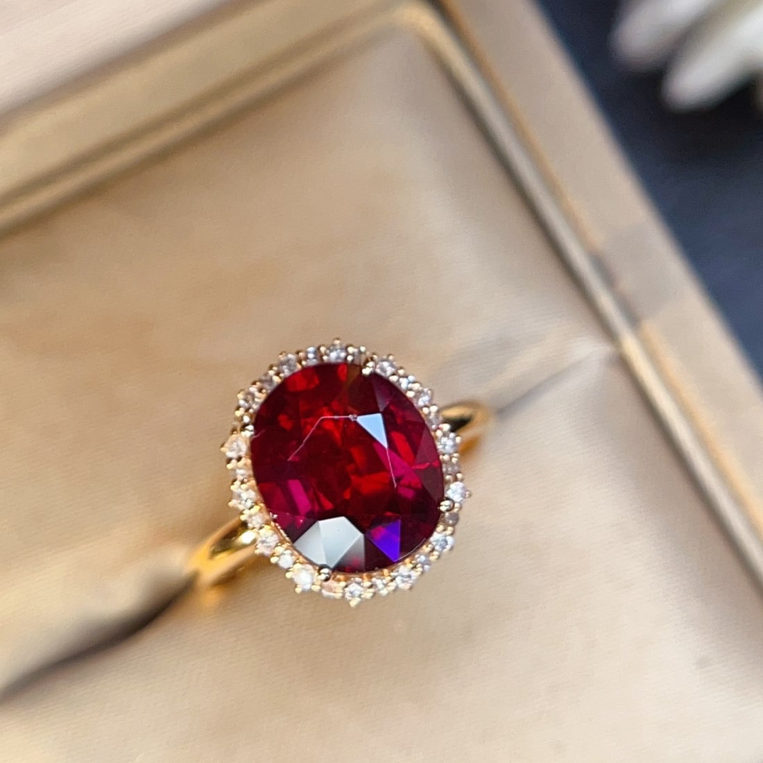 14k Gold 4.61 Ctw Natural Tourmaline & Diamond Ring - 3