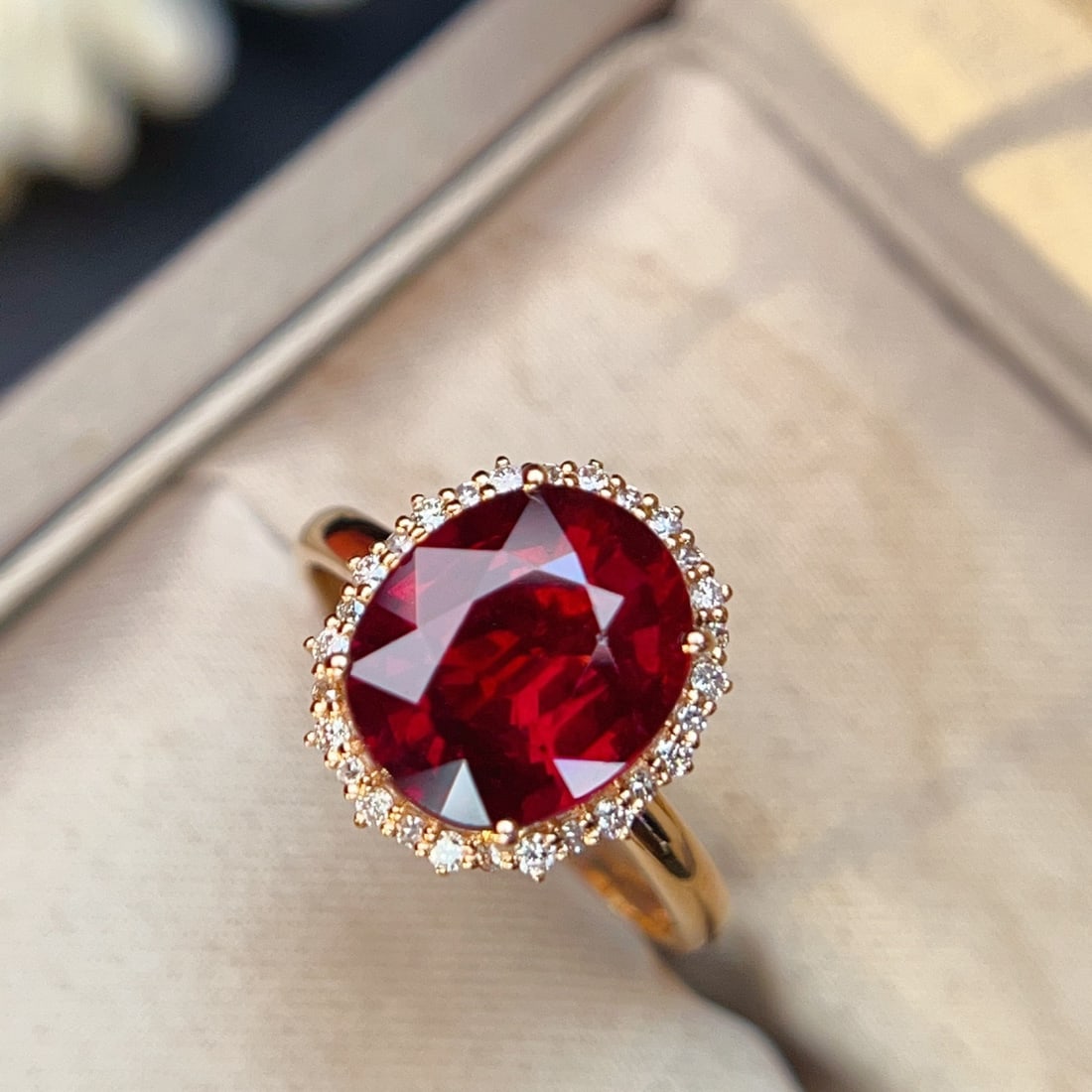 14k Gold 4.61 Ctw Natural Tourmaline & Diamond Ring - 4