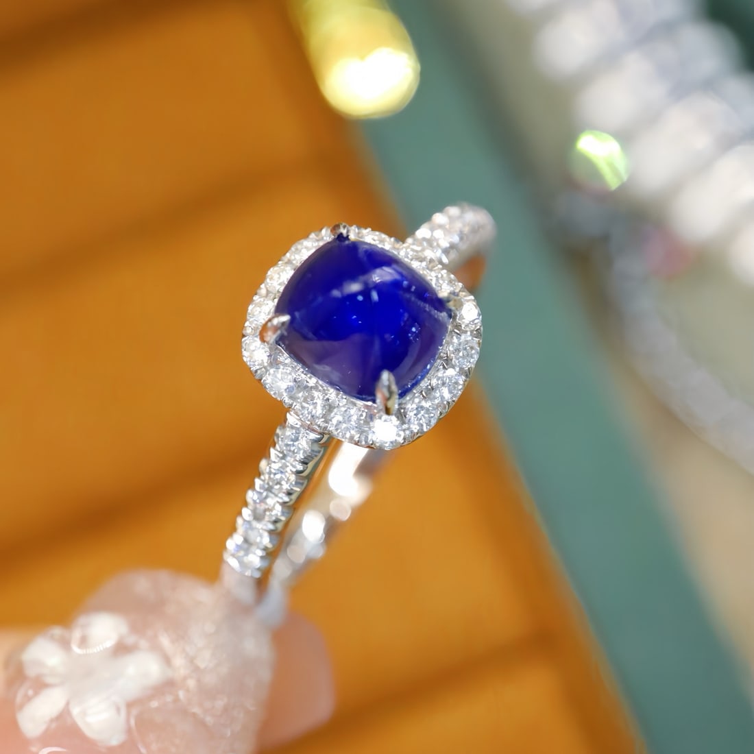 14k Gold 2.02 Ctw Natural Sapphire & Diamond Ring - 3