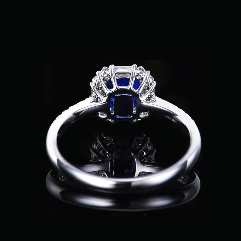 14k Gold 1.69 Ctw Natural Sapphire & Diamond Ring - 4
