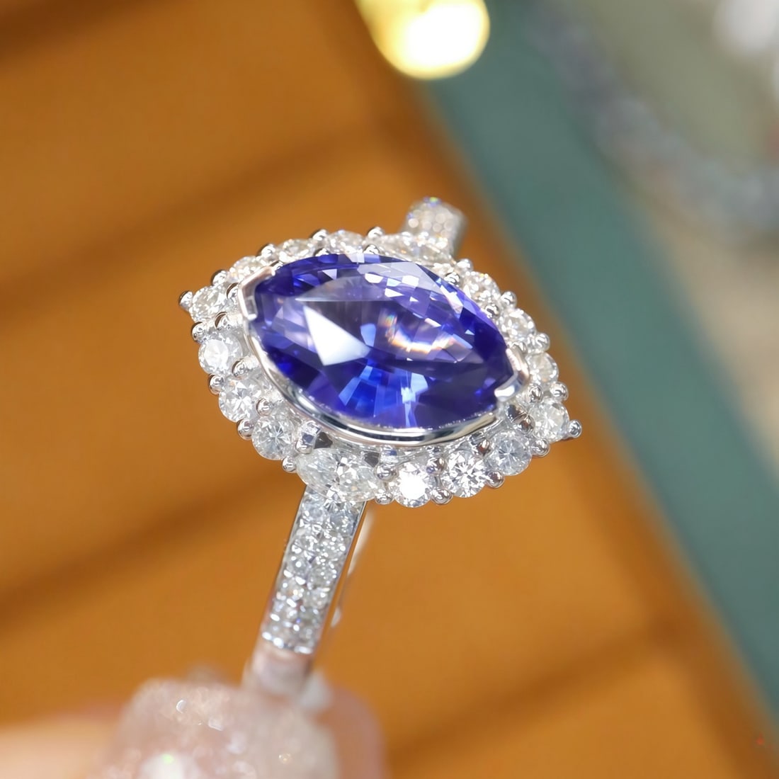 14k Gold 1.97 Ctw Natural Sapphire & Diamond Ring - 2