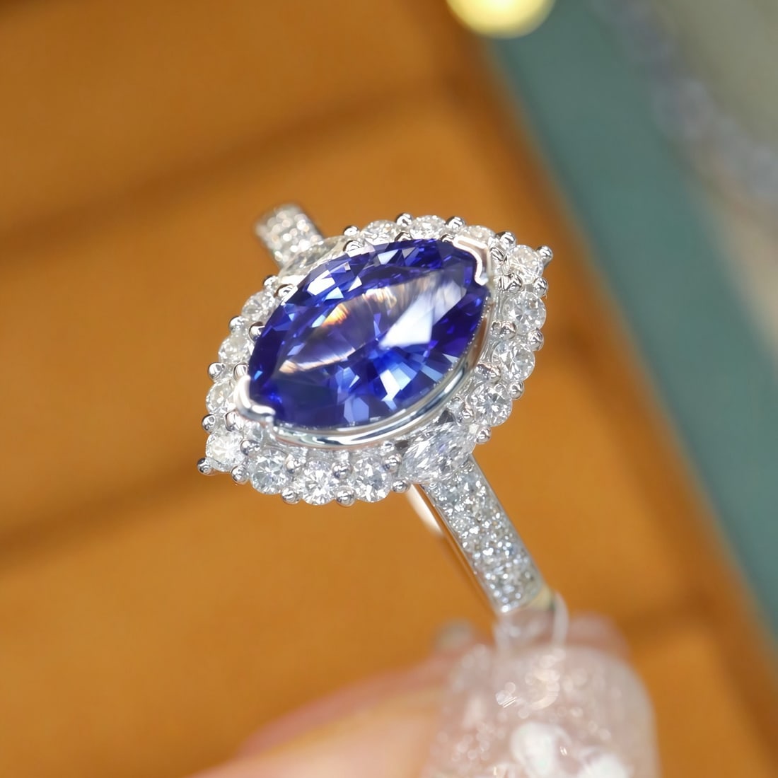 14k Gold 1.97 Ctw Natural Sapphire & Diamond Ring - 3