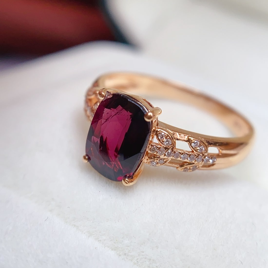 14k Gold 1.75 Ct Natural Tourmaline & Diamond Ring - 3