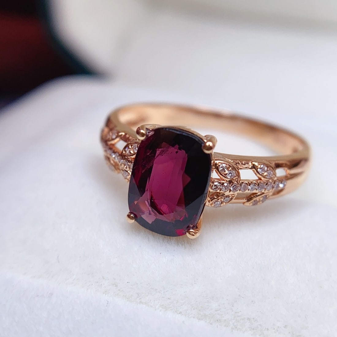 14k Gold 1.75 Ct Natural Tourmaline & Diamond Ring - 4