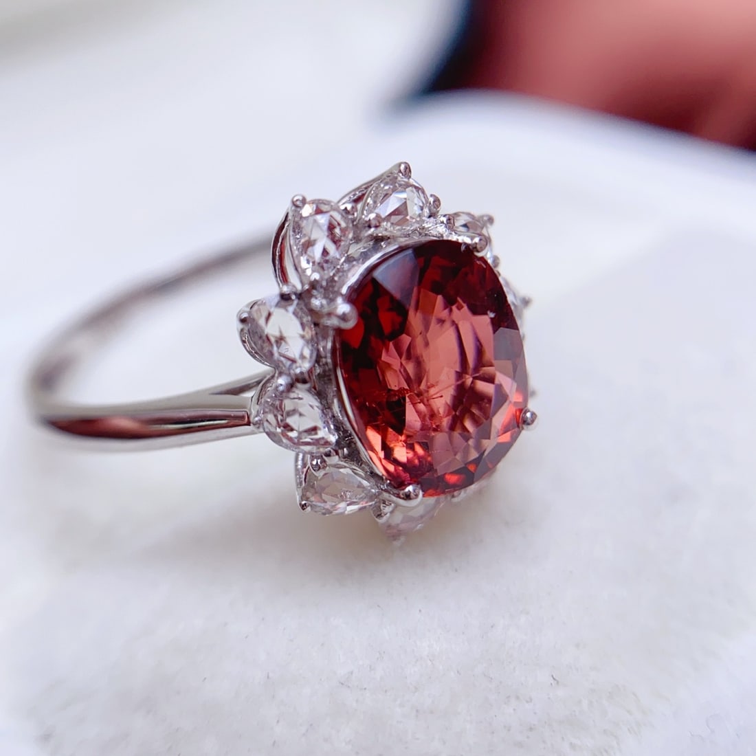 14k Gold 2.45 Ct Natural Tourmaline & Sapphire Ring - 2