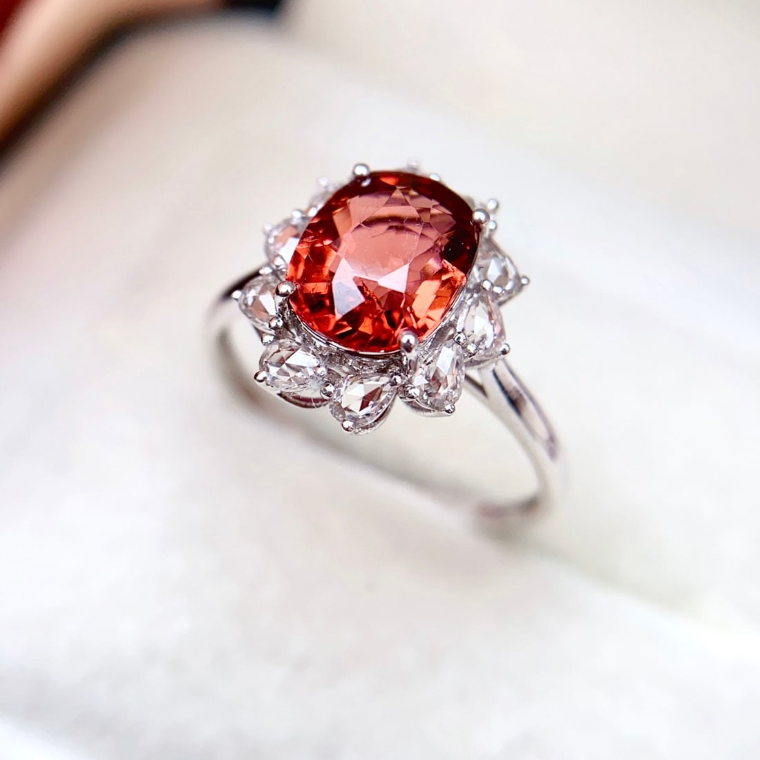 14k Gold 2.45 Ct Natural Tourmaline & Sapphire Ring - 4