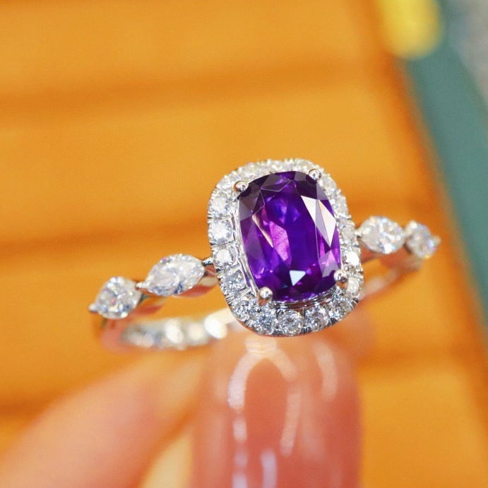 14k Gold 2.13 Ctw Natural Sapphire & Diamond Ring - 2