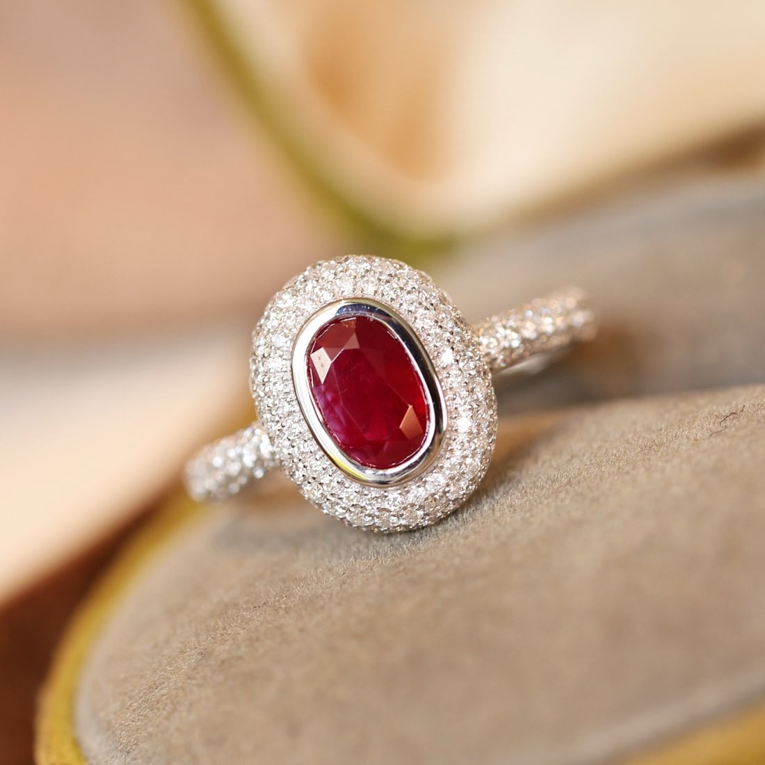 14k Gold 1.62 Ctw Natural Ruby & Diamond Ring - 6