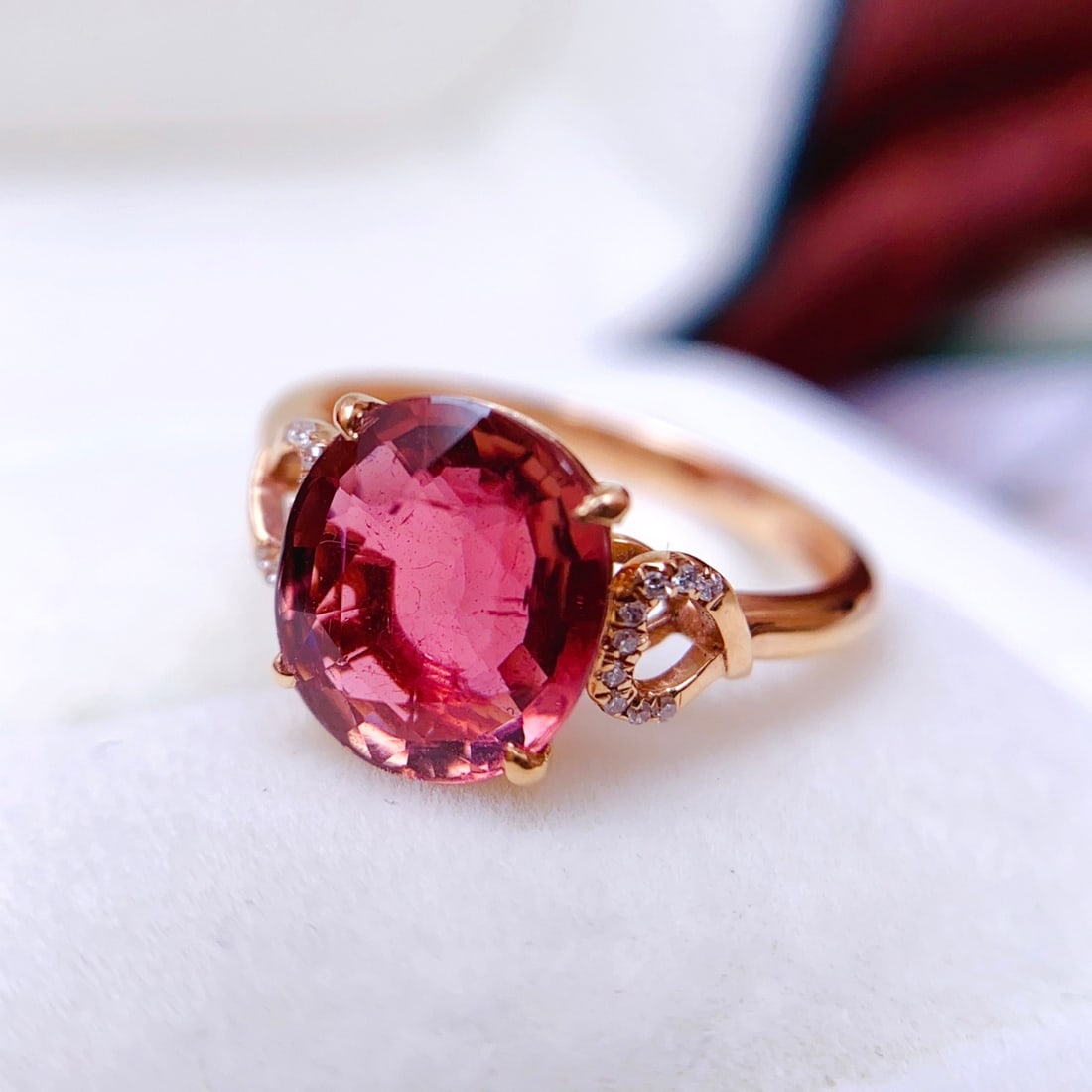 14k Gold 2.35 Ct Natural Tourmaline & Diamond Ring - 6