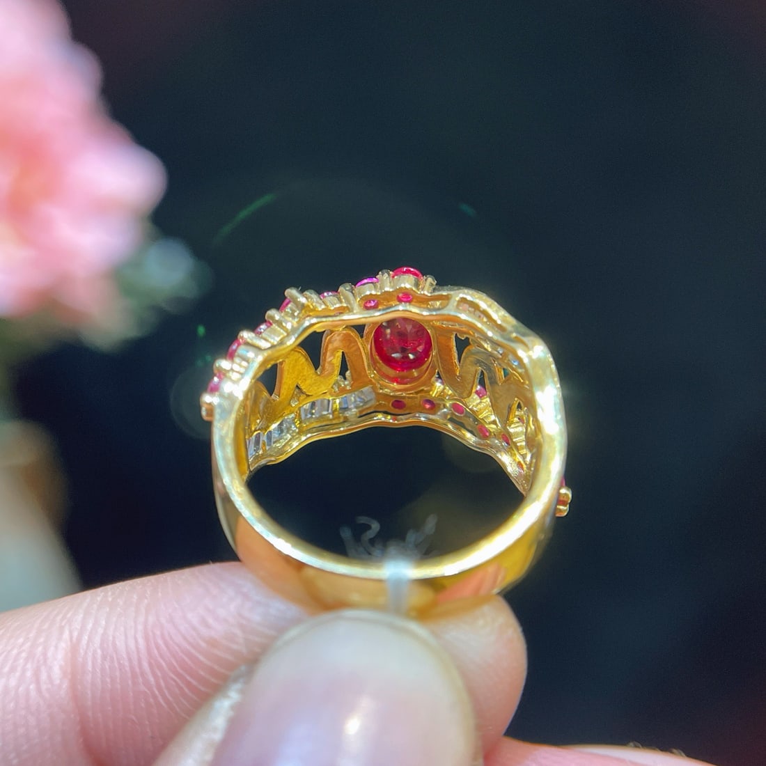 14k Gold 1.94 Ctw Natural Ruby & Sapphire Ring - 5