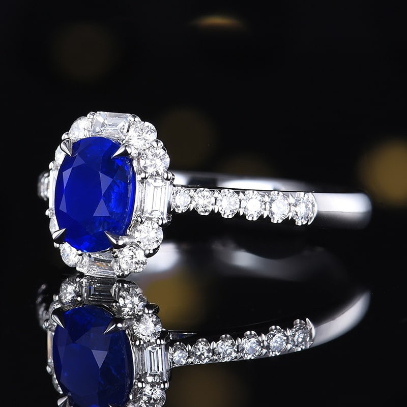 14k Gold 1.72 Ctw Natural Sapphire & Diamond Ring - 2