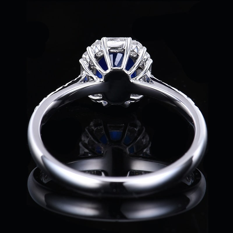 14k Gold 1.72 Ctw Natural Sapphire & Diamond Ring - 5