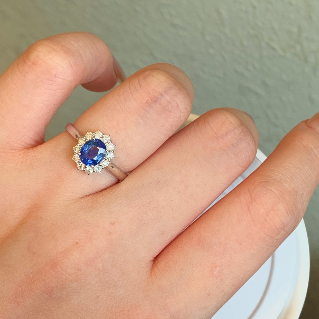 14k Gold 1.31 Ctw Natural Sapphire & Diamond Ring - 5