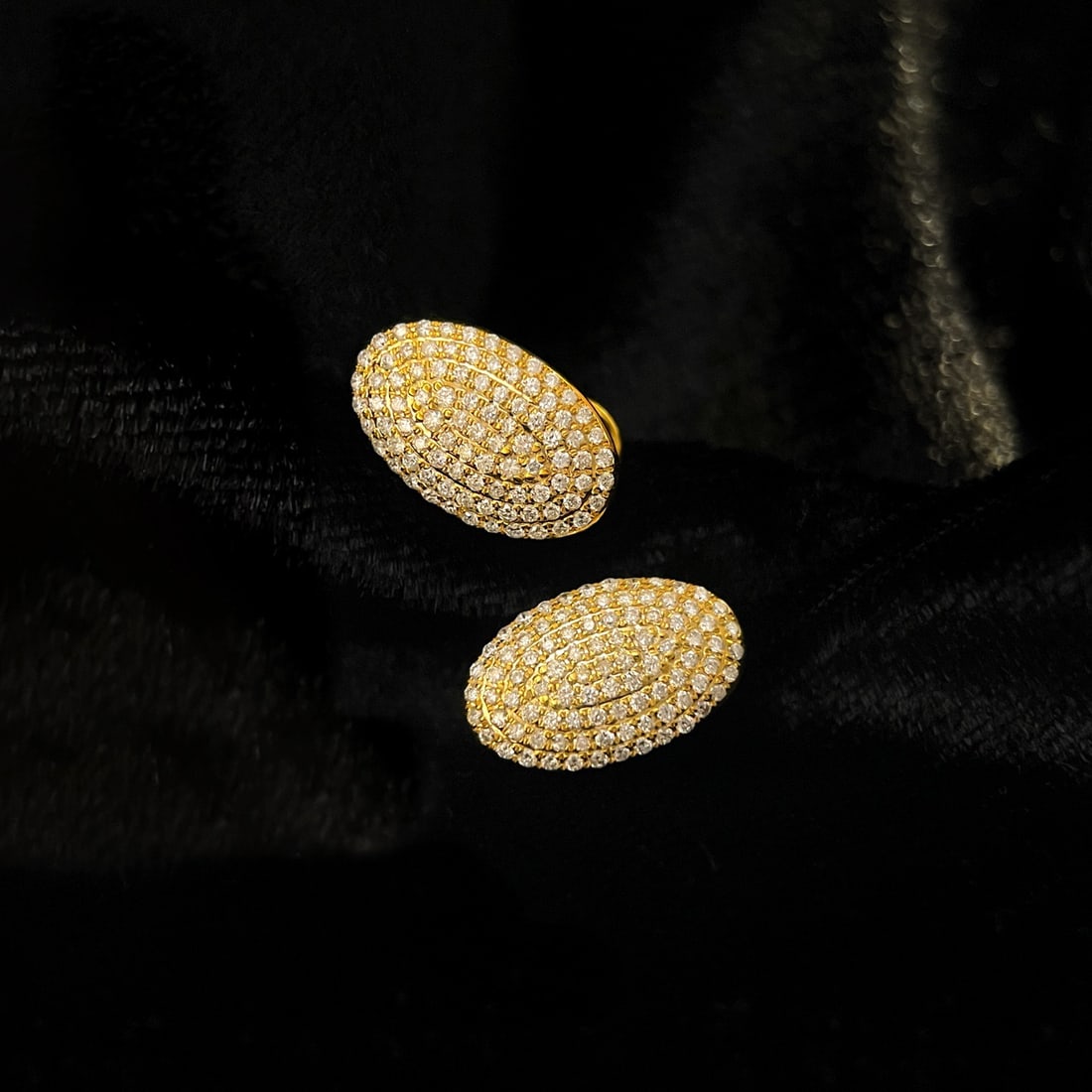 14k Gold 0.88 Ct Natural H Diamond Earrings - 4