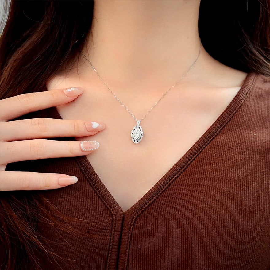 Gia Certified 14k Gold 0.50 Ct Natural F Si2 Marquise Diamond Ring/pendant( Without Chain ) - 6