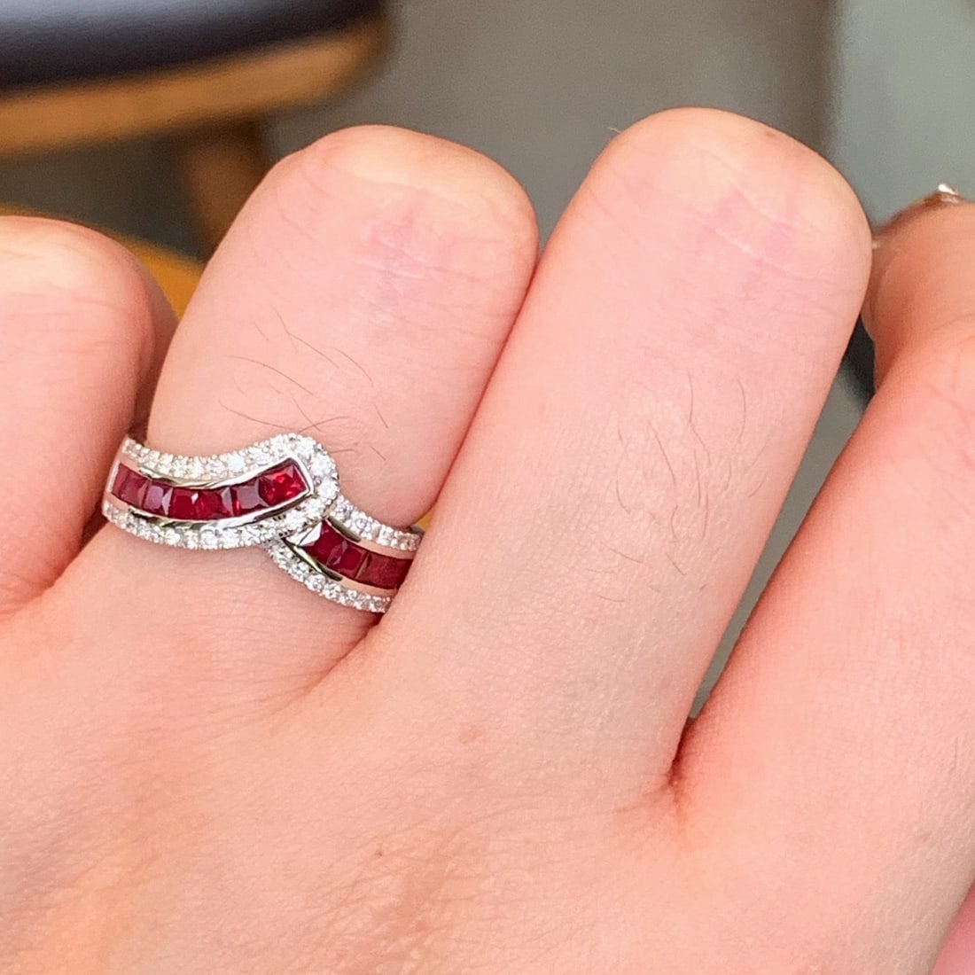 14k Gold 1.34 Ctw Natural Ruby & Diamond Ring - 6