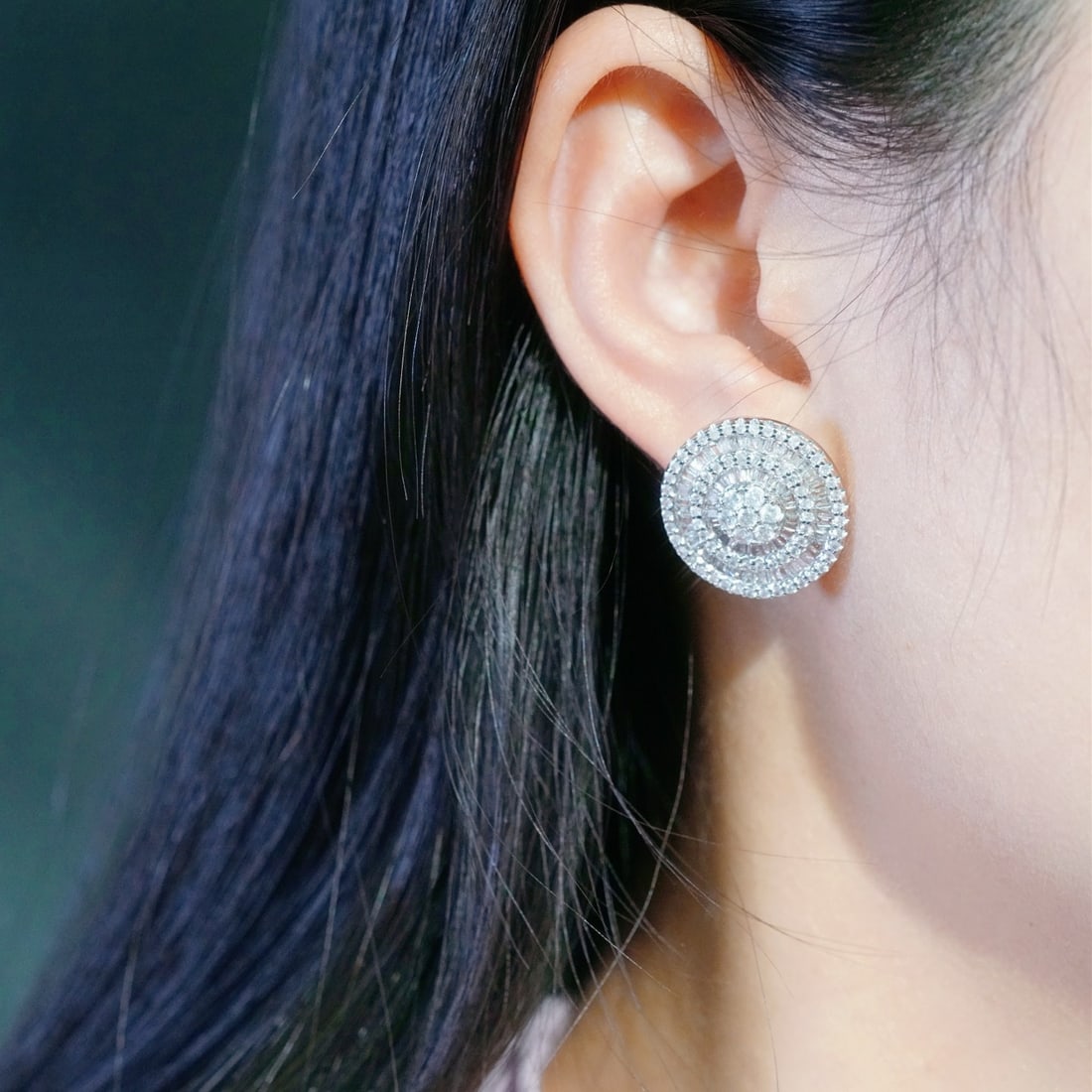 14k Gold 2.80 Ct Natural H Diamond Earrings - 3