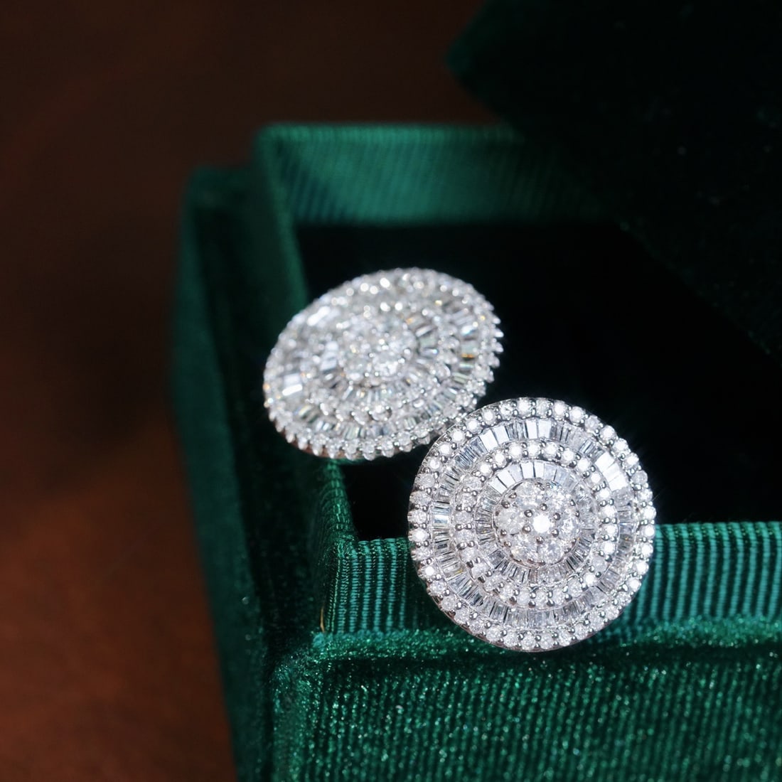 14k Gold 2.80 Ct Natural H Diamond Earrings - 7