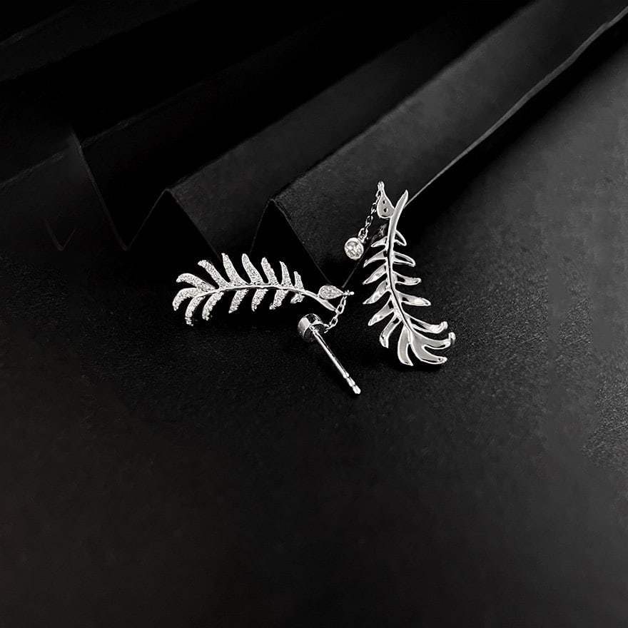 14k Gold 0.5 Ct Natural H Diamond Earrings - 4