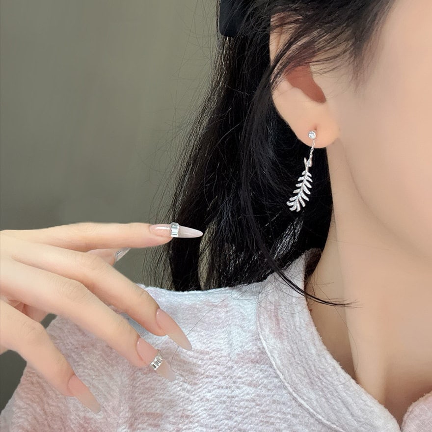 14k Gold 0.5 Ct Natural H Diamond Earrings - 5