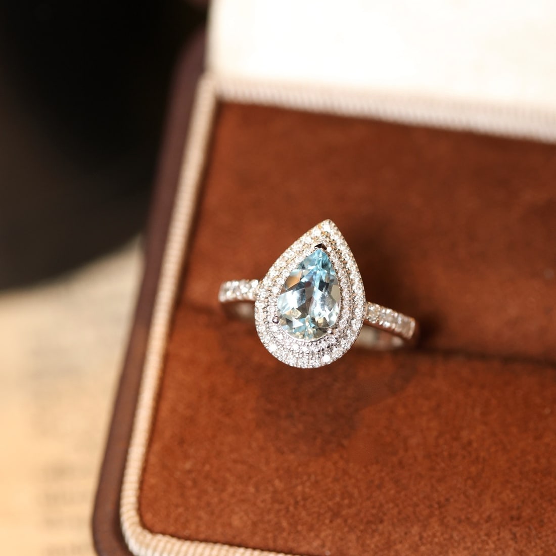 14k Gold 1.67 Ctw Natural Aquamarine & Diamond Ring - 3