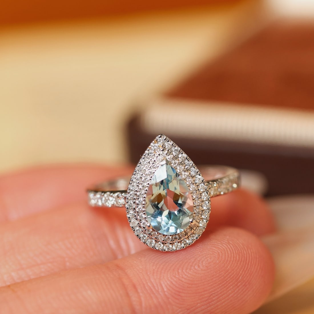 14k Gold 1.67 Ctw Natural Aquamarine & Diamond Ring - 5