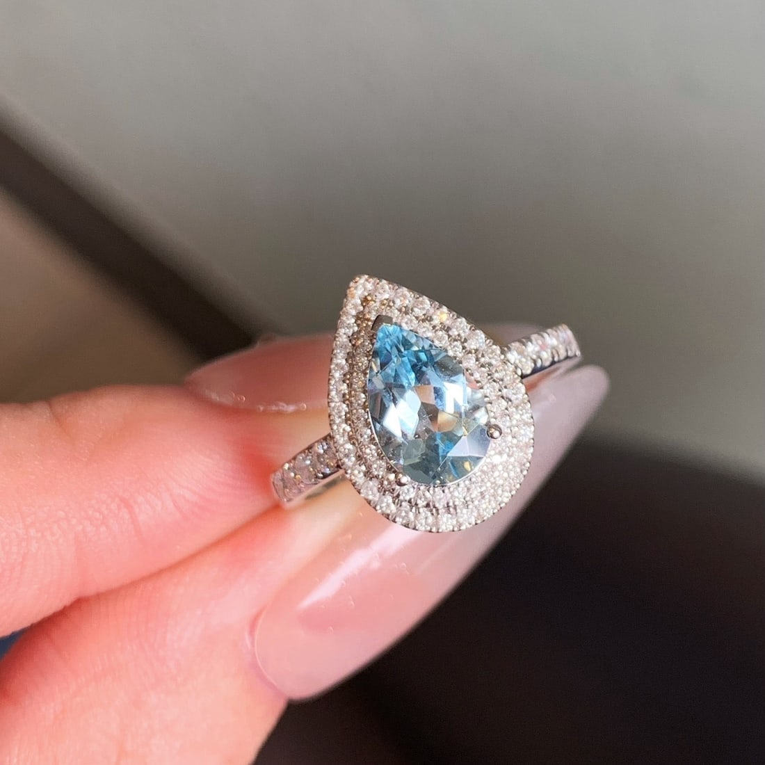 14k Gold 1.67 Ctw Natural Aquamarine & Diamond Ring - 6