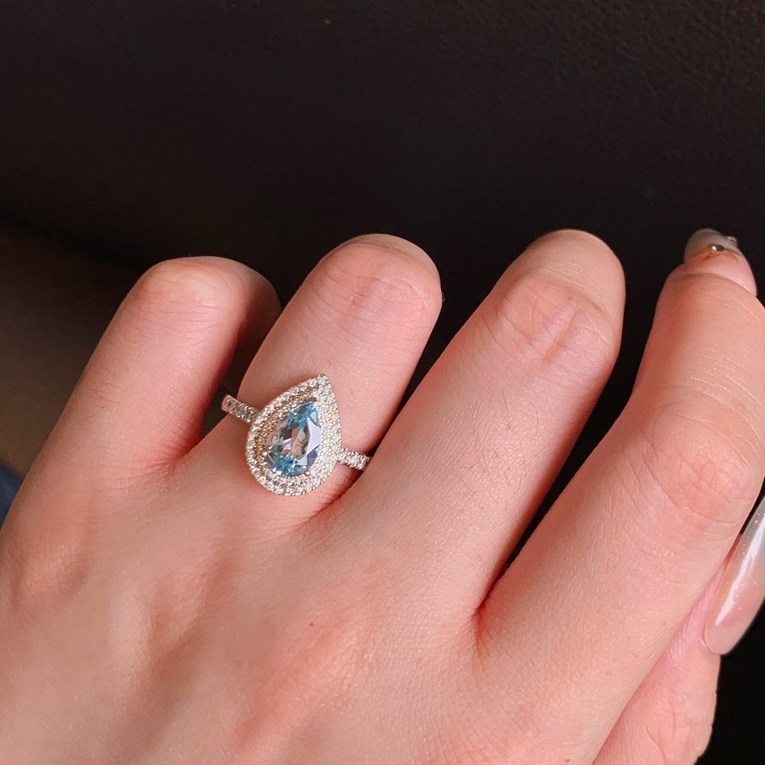 14k Gold 1.67 Ctw Natural Aquamarine & Diamond Ring - 7