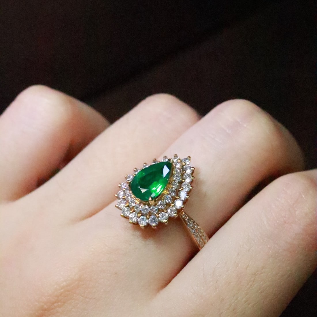 14k Gold 2.37 Ctw Vivid Green Natural Emerald & Diamond Ring - 5