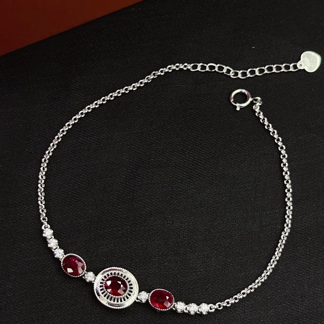 14k Gold 2.00 Ct Natural Ruby & Sapphire Bracelet - 3