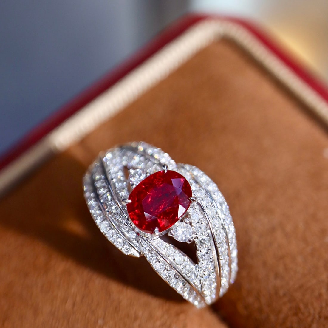 14k Gold 1.64 Ctw Natural Ruby & Diamond Ring - 2