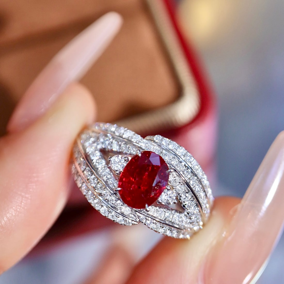 14k Gold 1.64 Ctw Natural Ruby & Diamond Ring - 3