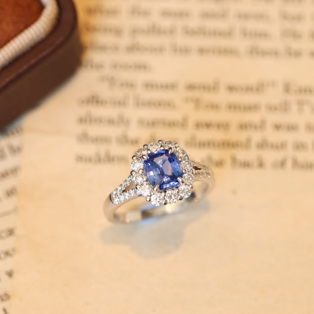 14k Gold 1.86 Ctw Natural Sapphire & Diamond Ring - 2