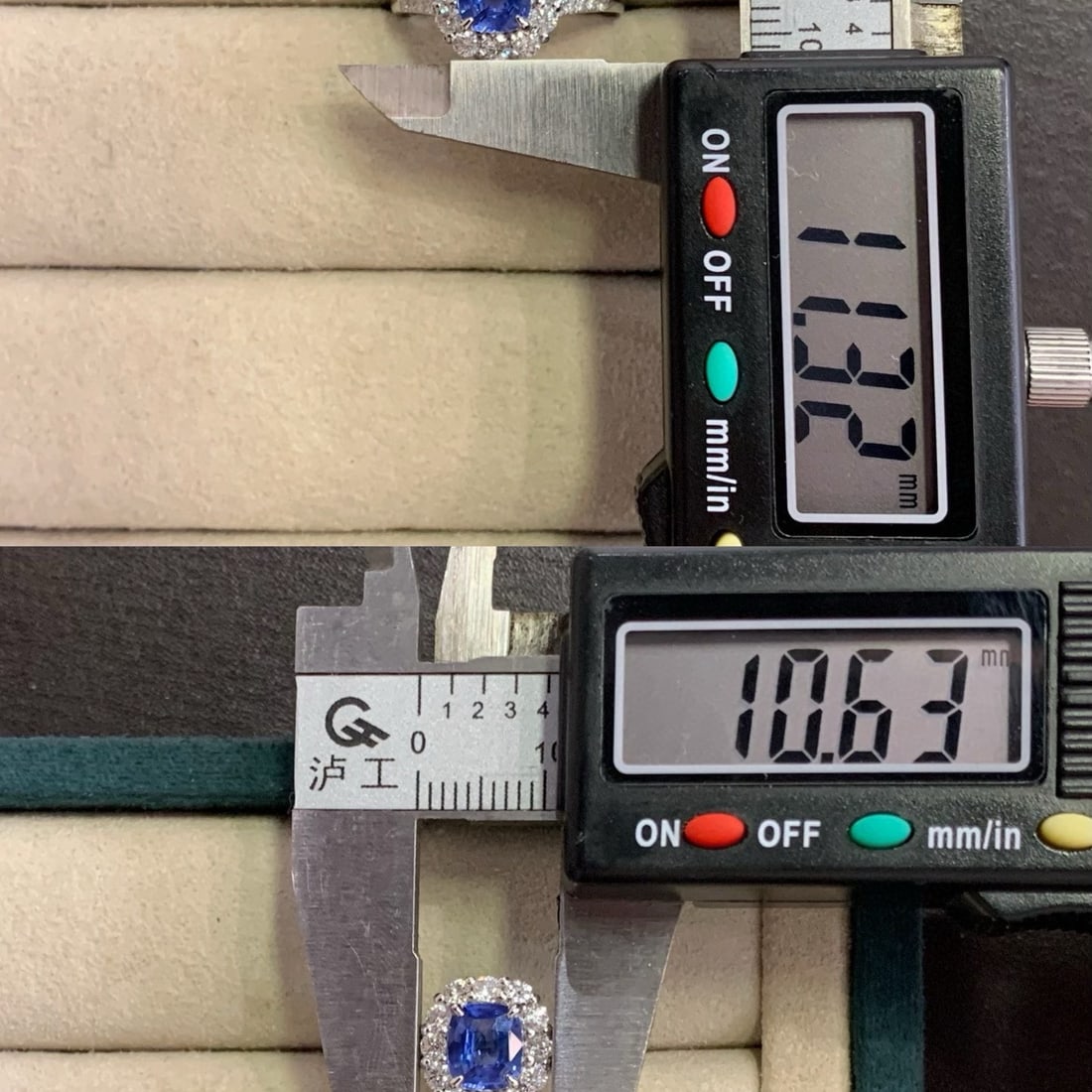 14k Gold 1.86 Ctw Natural Sapphire & Diamond Ring - 6