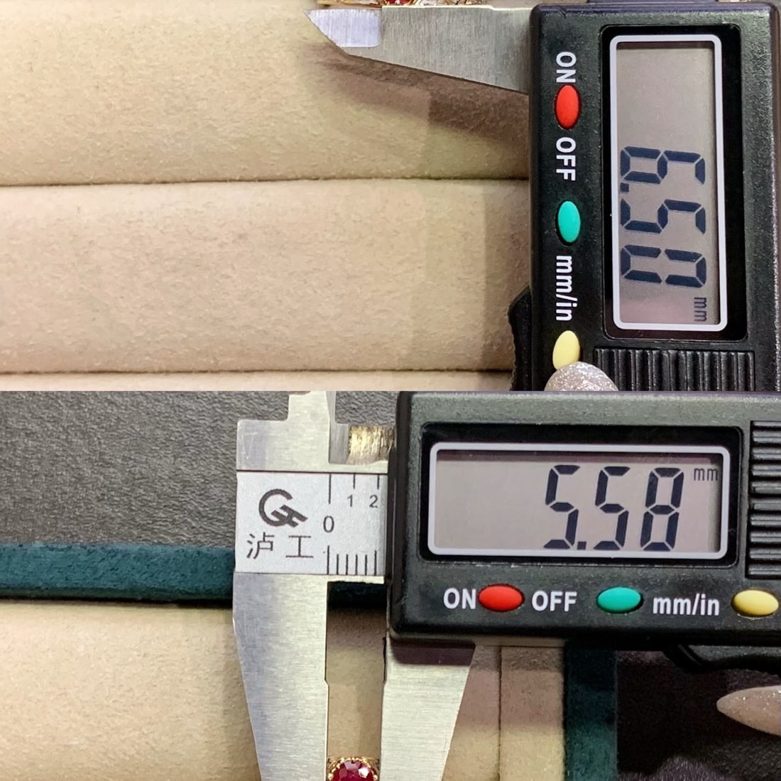 14k Gold 0.66 Ctw Natural Ruby & Diamond Ring - 8