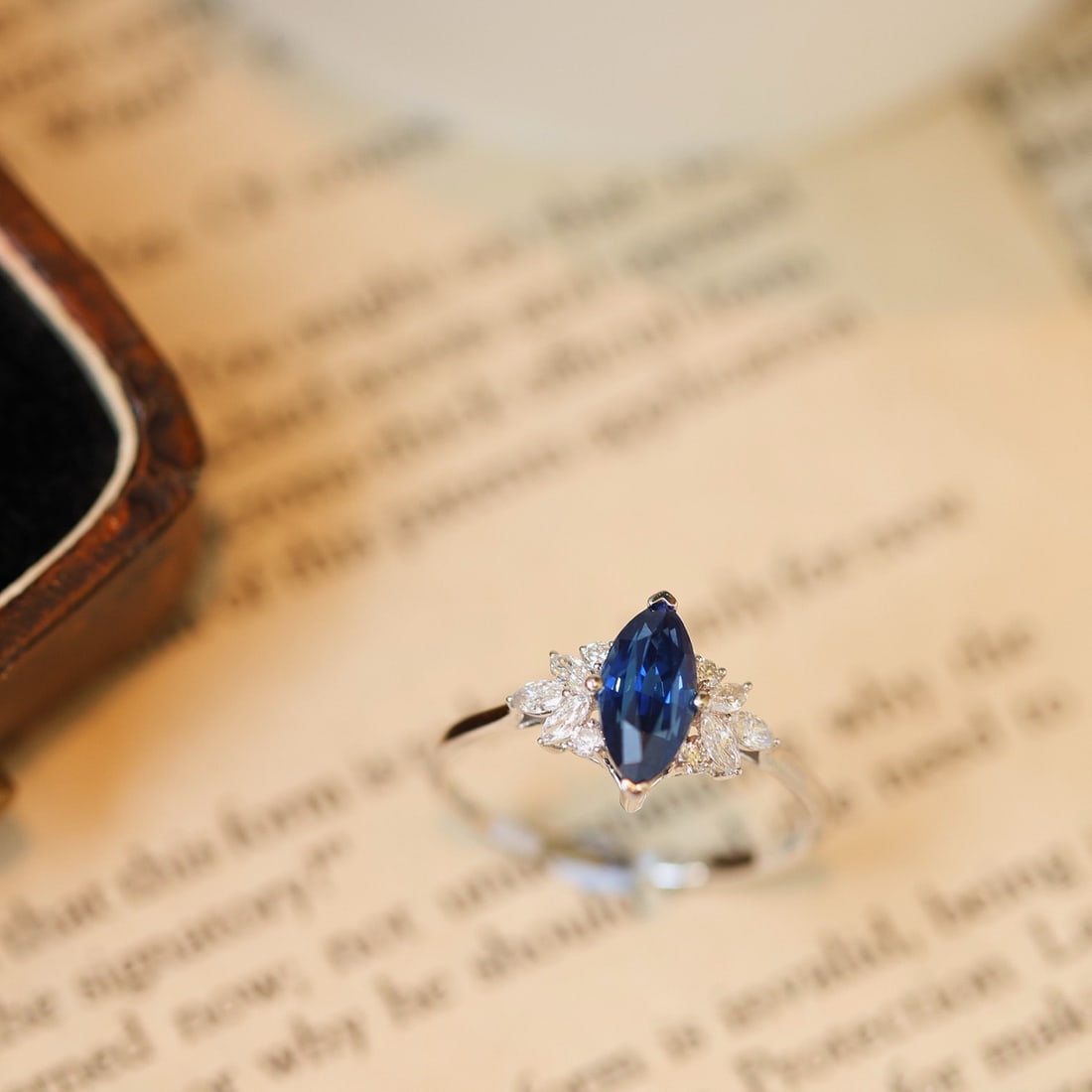 14k Gold 1.61 Ctw Natural Sapphire & Diamond Ring - 4