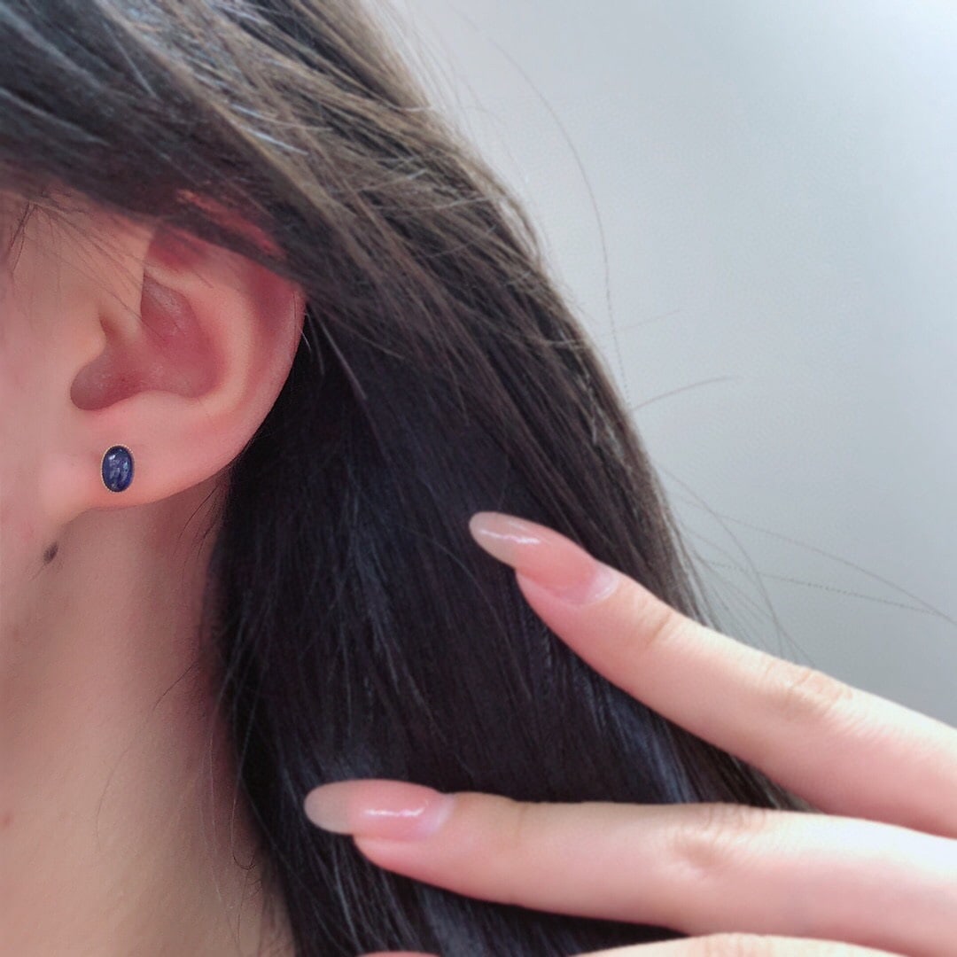 14k Gold 1.70 Ct Natural Sapphire Earrings - 4