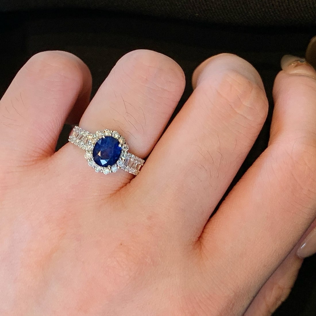 14k Gold 2.52 Ctw Natural Sapphire & Diamond Ring - 3